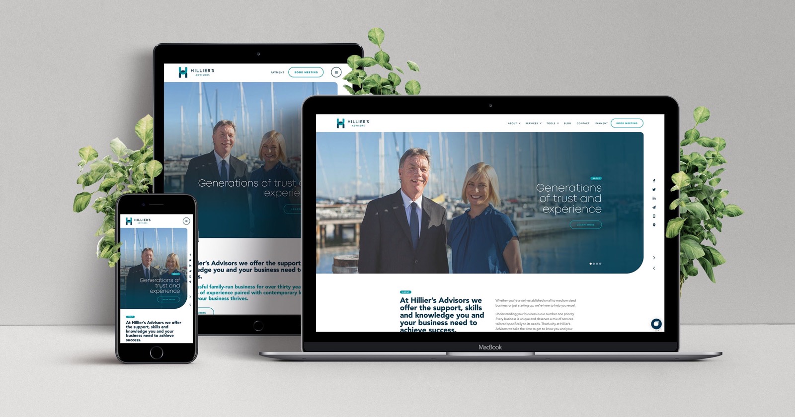 Hilliers Accountants Website Design and Development